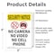 Signmission No Camera No Video With Symbol OSHA Security Notice Sign, Vinyl Decal, 3.5in W x 5in L, 2PK OS-2PACK-SN-D-35-V-11720 - alternate 4